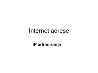 internet adrese