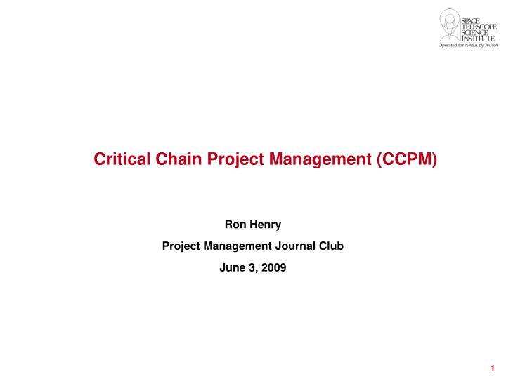 critical chain project management ccpm