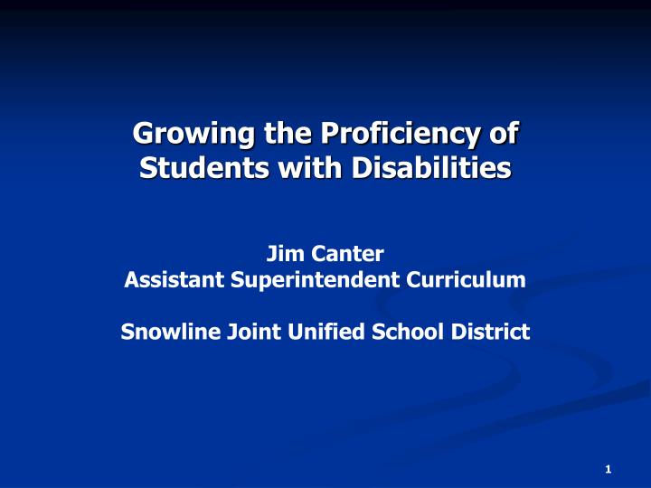 growing the proficiency of students with disabilities