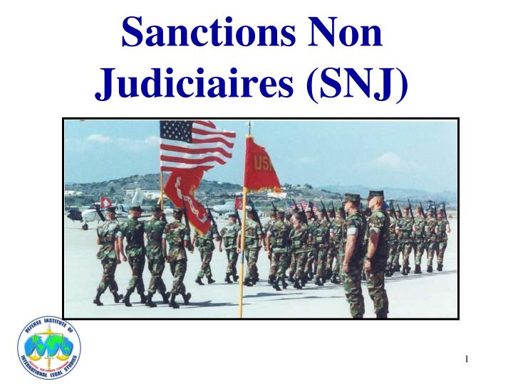 sanctions non judiciaires snj