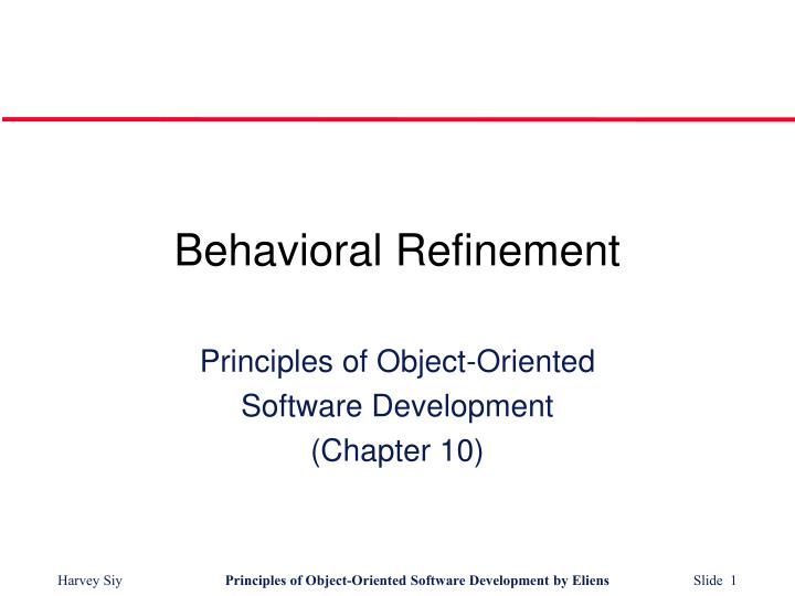 behavioral refinement