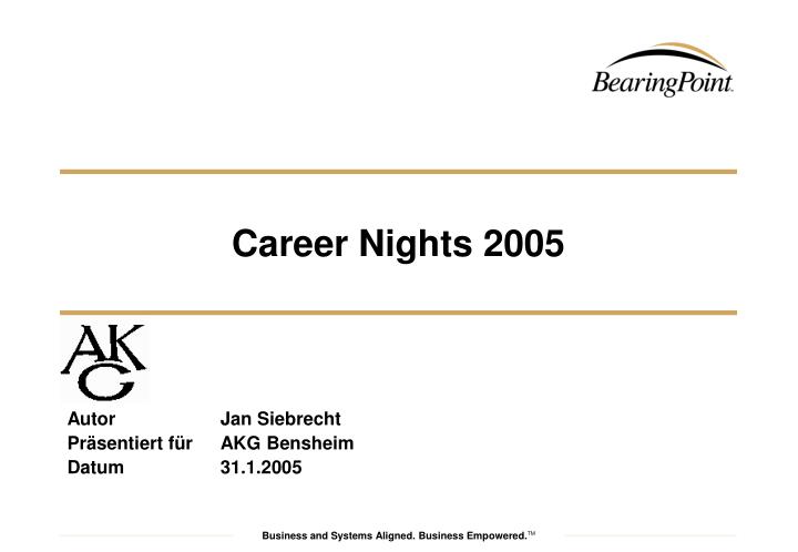 career nights 2005