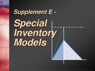 Supplement E - Special Inventory Models
