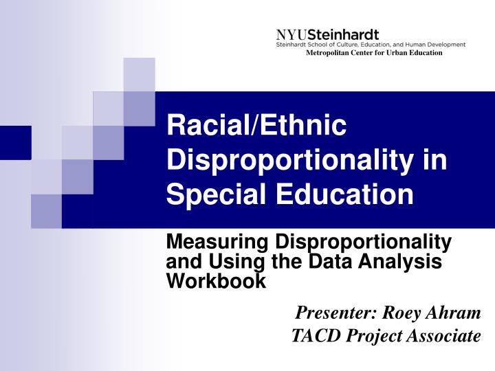 racial ethnic disproportionality in special education