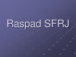 raspad sfrj
