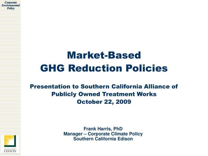 market based ghg reduction policies