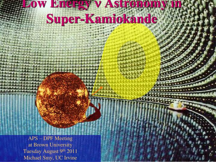 low energy n astronomy in super kamiokande