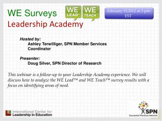 WE Surveys Leadership Academy