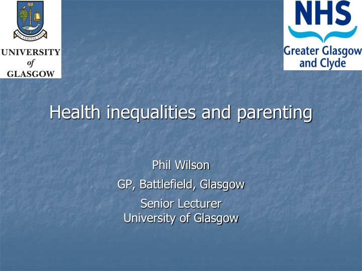 health inequalities and parenting