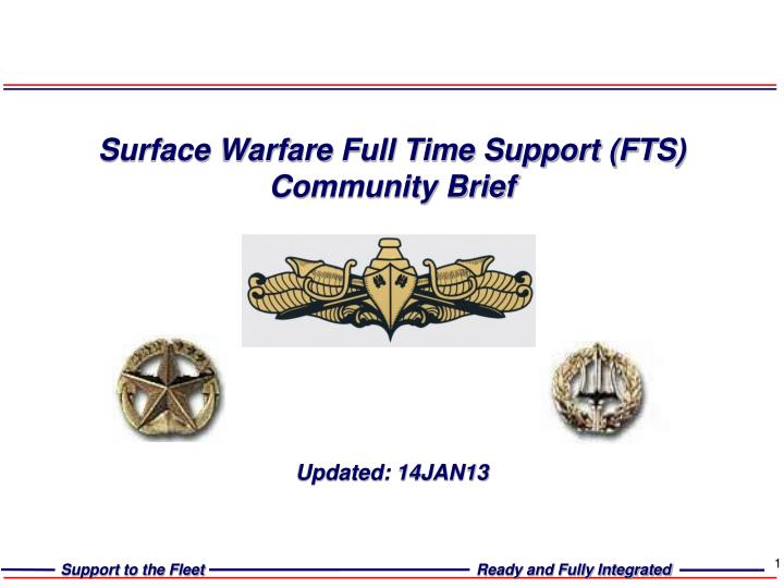 surface warfare full time support fts community brief