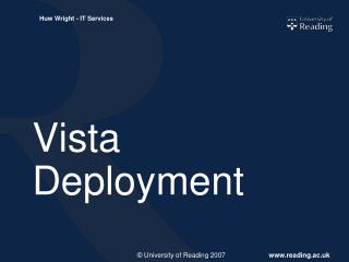 Vista Deployment