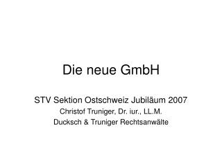 die neue gmbh