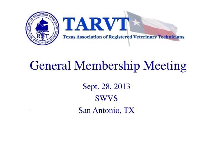 general membership meeting