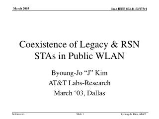Coexistence of Legacy &amp; RSN STAs in Public WLAN