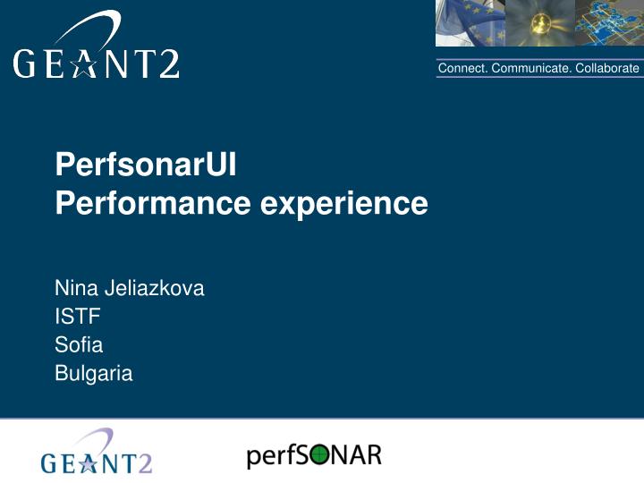 perfsonarui performance experience