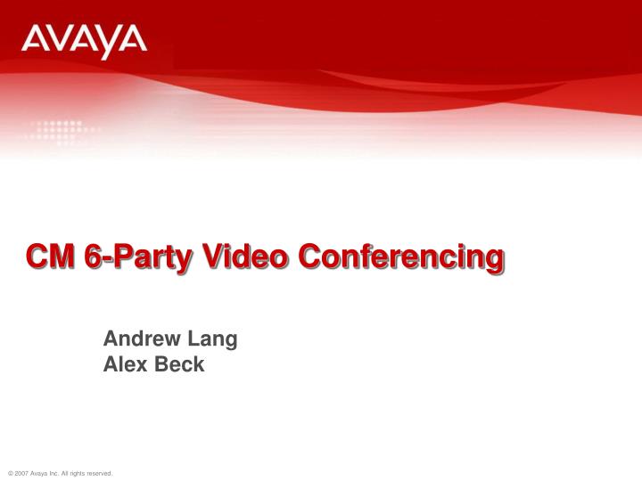 cm 6 party video conferencing