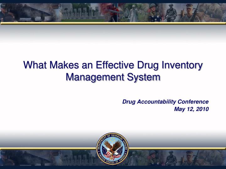 what makes an effective drug inventory management system