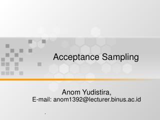 acceptance sampling