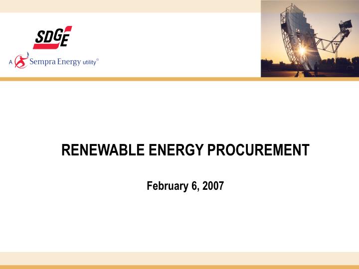 renewable energy procurement