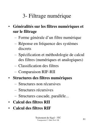 3 filtrage num rique