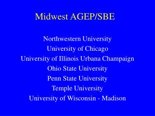 Midwest AGEP/SBE