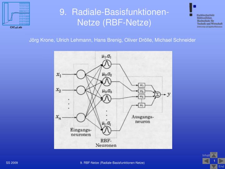 9 radiale basisfunktionen netze rbf netze