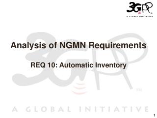 Analysis of NGMN Requirements REQ 10: Automatic Inventory
