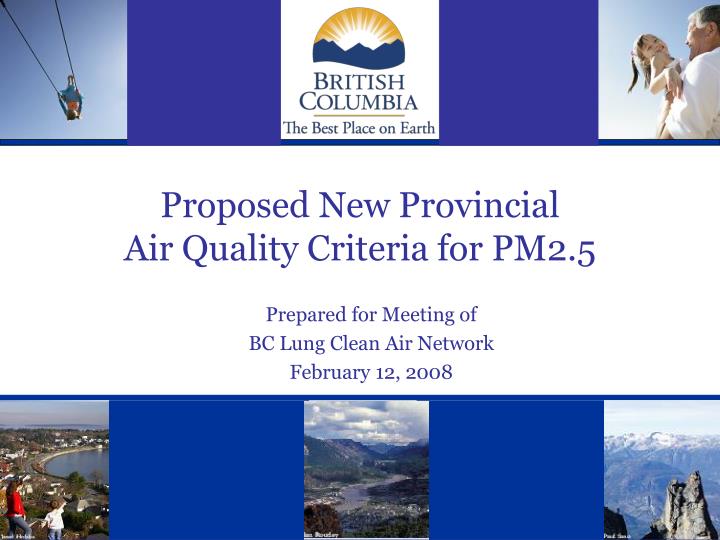 proposed new provincial air quality criteria for pm2 5