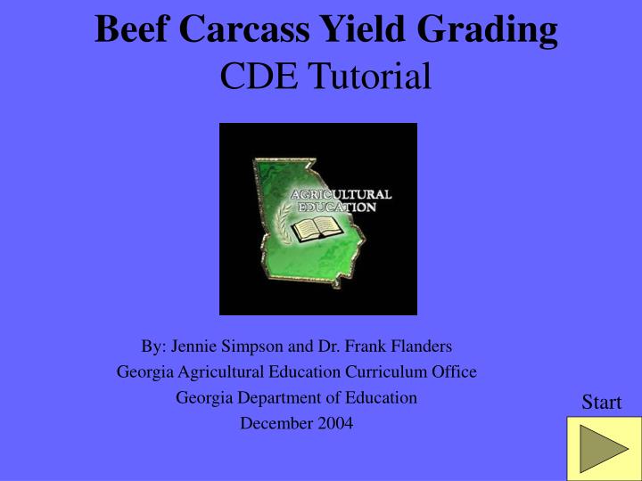 beef carcass yield grading cde tutorial