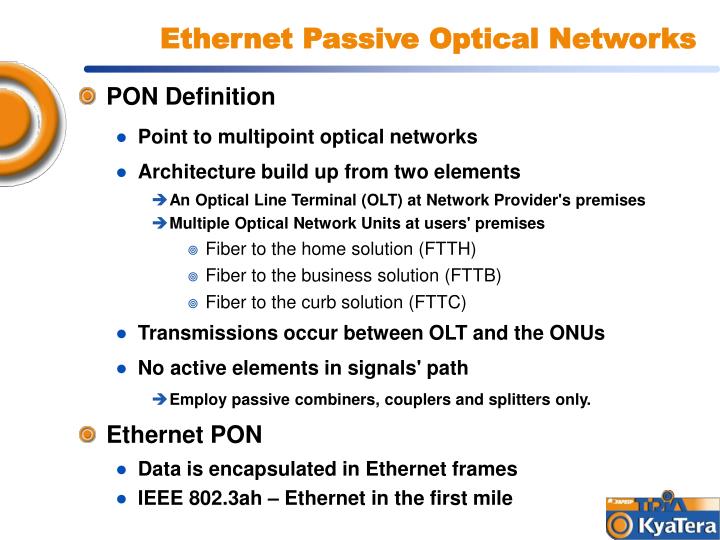 ethernet passive optical networks