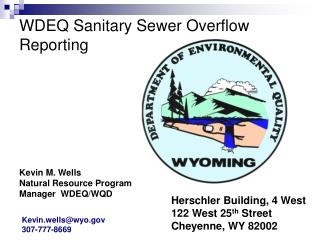 WDEQ Sanitary Sewer Overflow Reporting