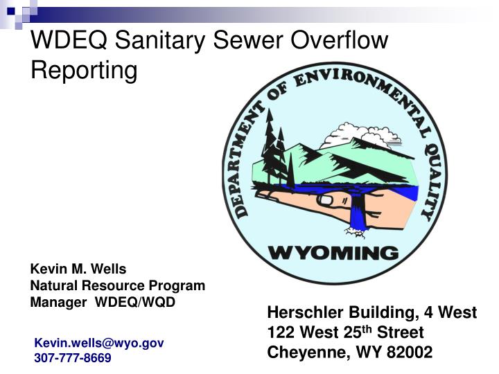 wdeq sanitary sewer overflow reporting