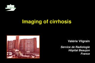 Imaging of cirrhosis