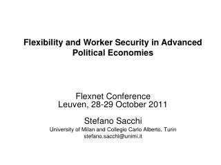 Flexnet Conference Leuven, 28-29 October 2011 Stefano Sacchi