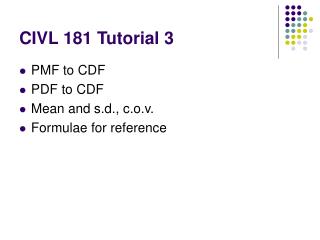 CIVL 181 Tutorial 3