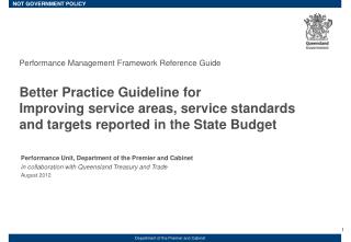 Performance Management Framework Reference Guide Better Practice Guideline for
