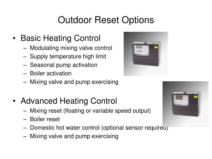 outdoor reset options