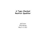 Enhancing Compiler Optimization with Type-Checked Restrictions: Insights from Jeff Foster's OSQ Retreat - slide 1