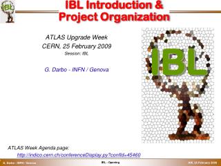 IBL Introduction &amp; Project Organization