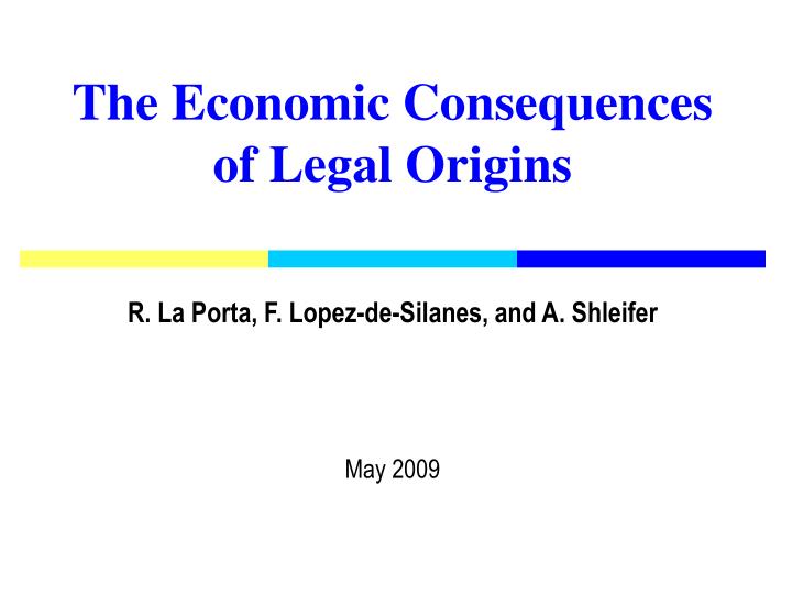 the economic consequences of legal origins