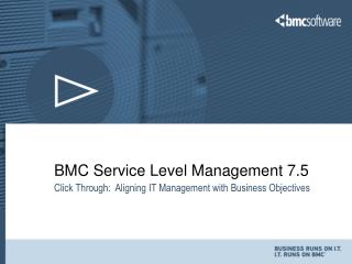 BMC Service Level Management 7.5