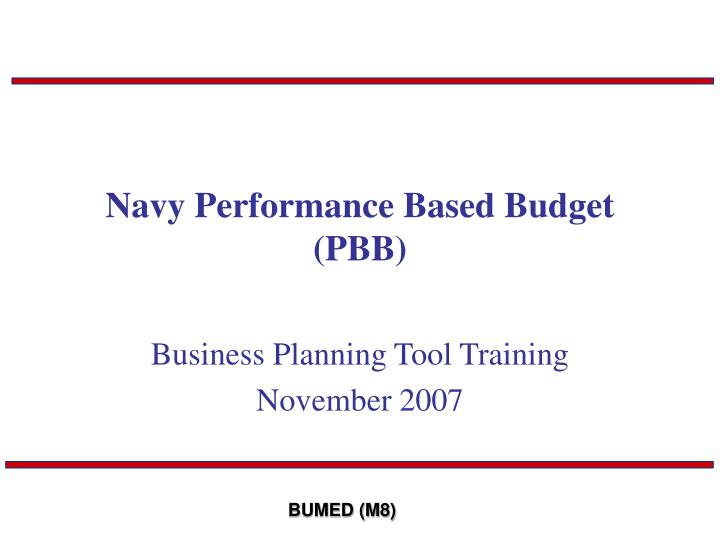 navy performance based budget pbb