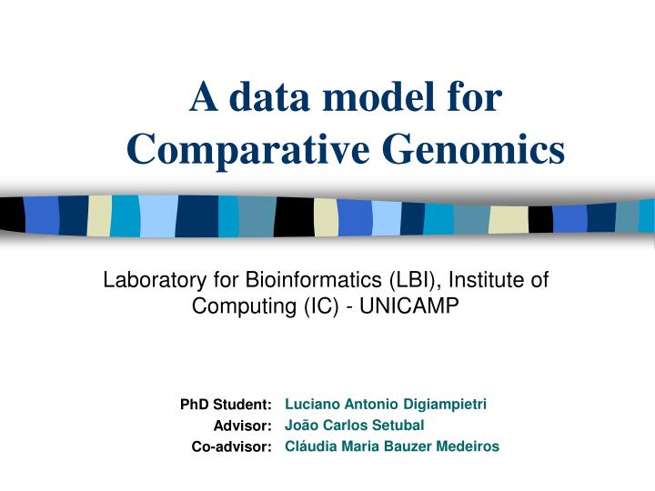 a data model for comparative genomics