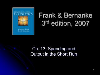 Frank &amp; Bernanke 3 rd edition, 2007