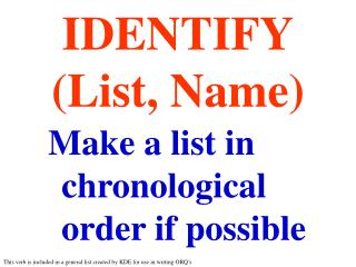 identify list name