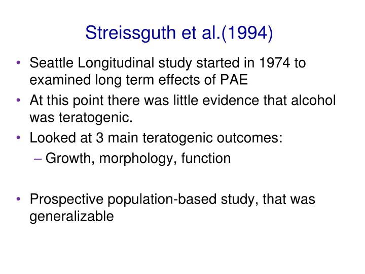 streissguth et al 1994