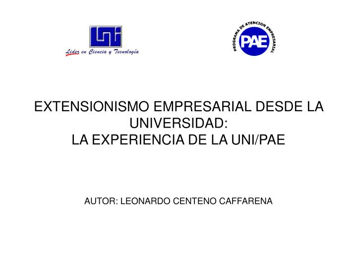 extensionismo empresarial desde la universidad la experiencia de la uni pae