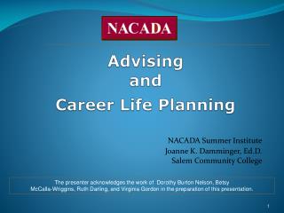 Advising and Career Life Planning