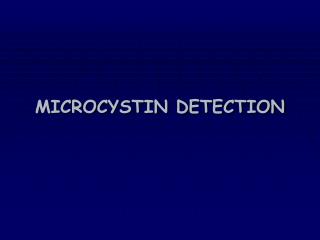 MICROCYSTIN DETECTION