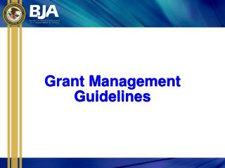 Grant Management Guidelines
